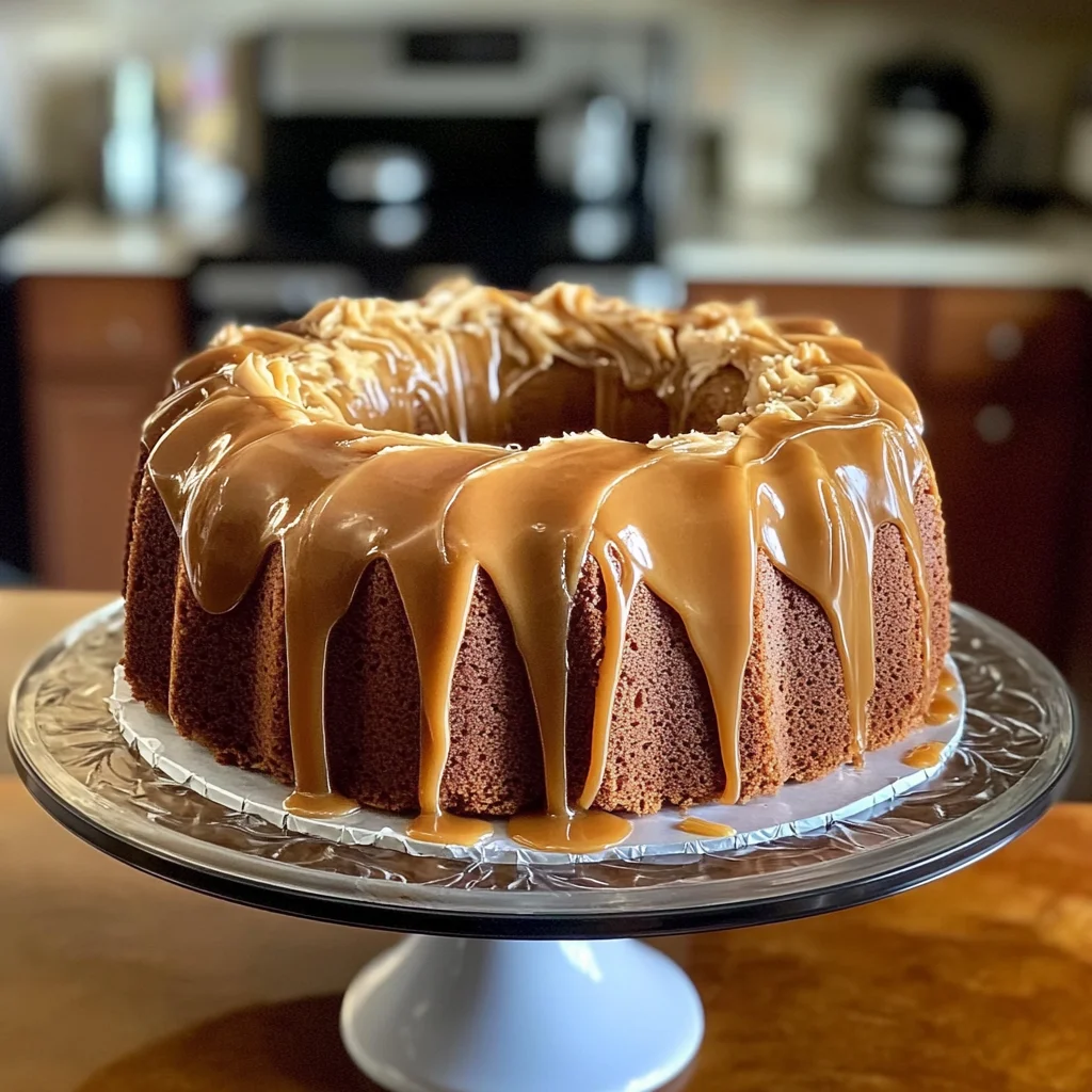 Buttermilk Sour Cream Pound Cake with Southern Caramel Icing