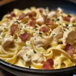 Creamy Skillet Chicken Carbonara with Bacon