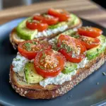 Creamy Tomato & Avocado Toast with Cottage Cheese