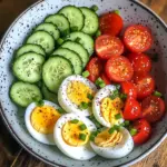 Garden Egg Bowl with Cucumber & Cherry Tomatoes