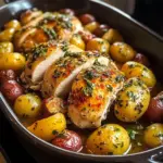 Garlic Herb Roasted Chicken Breast with Baby Potatoes
