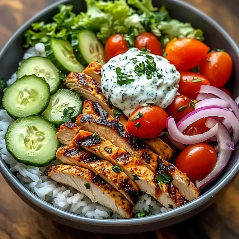Grilled Chicken & Rice Veggie Bowl with Herb Yogurt
