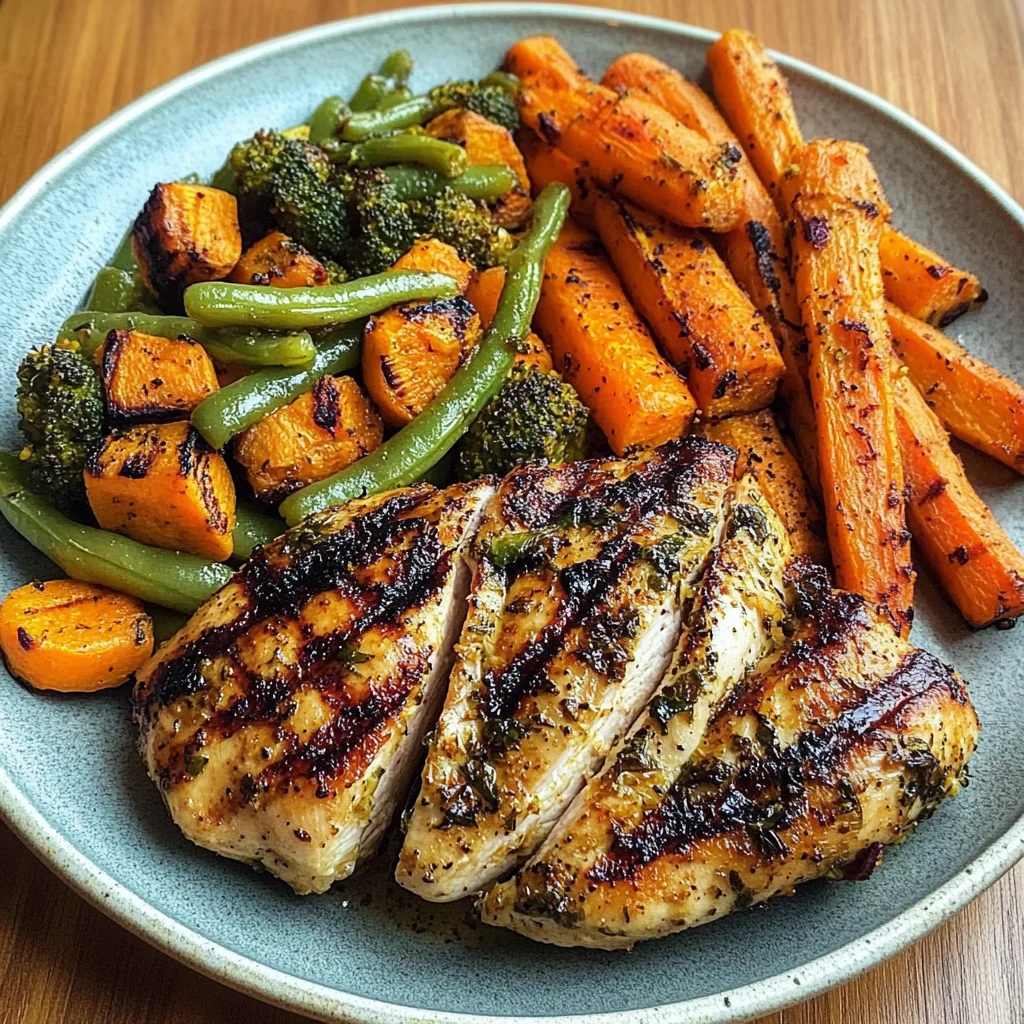 Grilled Chicken with Sautéed Mixed Veggies & Roasted Roots