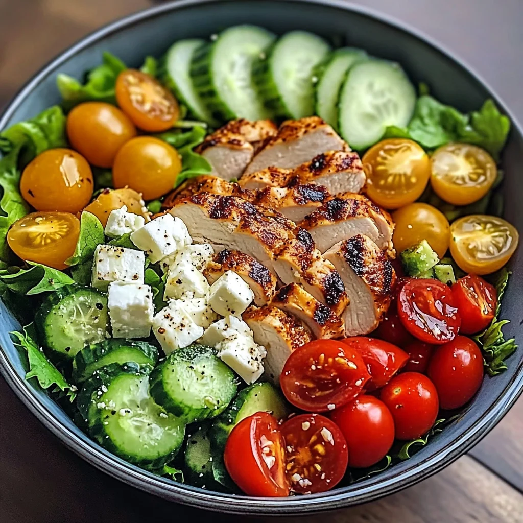 Mediterranean Chicken Salad Bowl