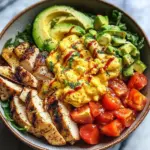 Protein Power Bowl with Avocado, Eggs, and Chicken