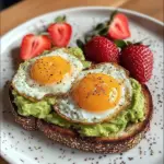 Sunny Avocado Egg Toast with Sweet Strawberries