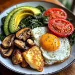 Sunny Veggie & Halloumi Breakfast Plate