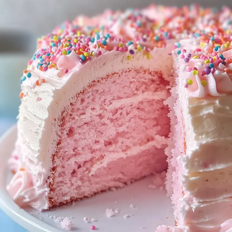 Beautiful Pink Angel Food Cake - Alrightwithme