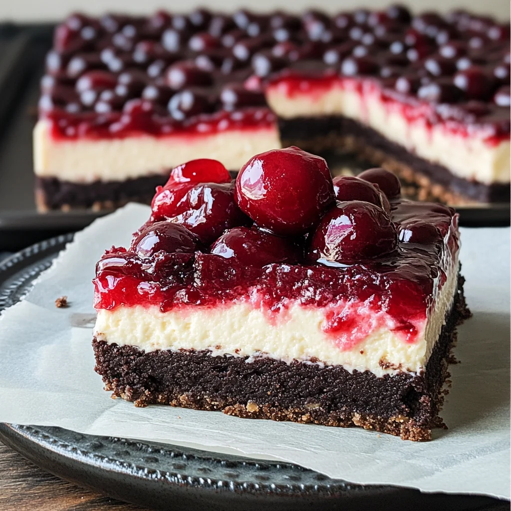 Black Forest Cheesecake Bars