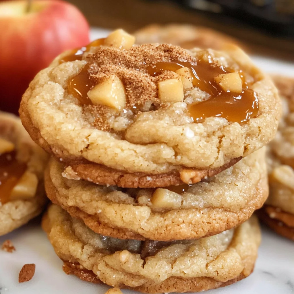 Caramel Apple Cider Cookies