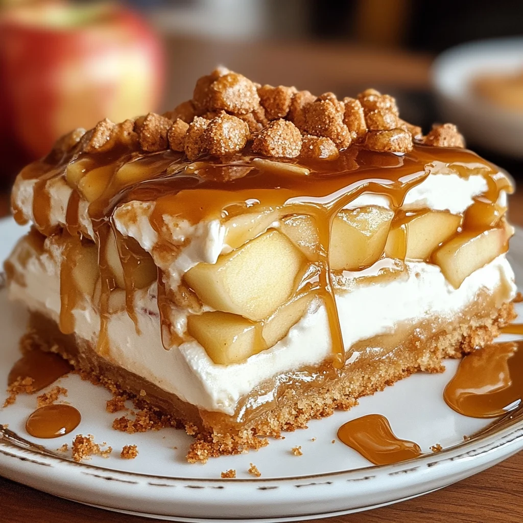 Caramel Apple Eclair Cake