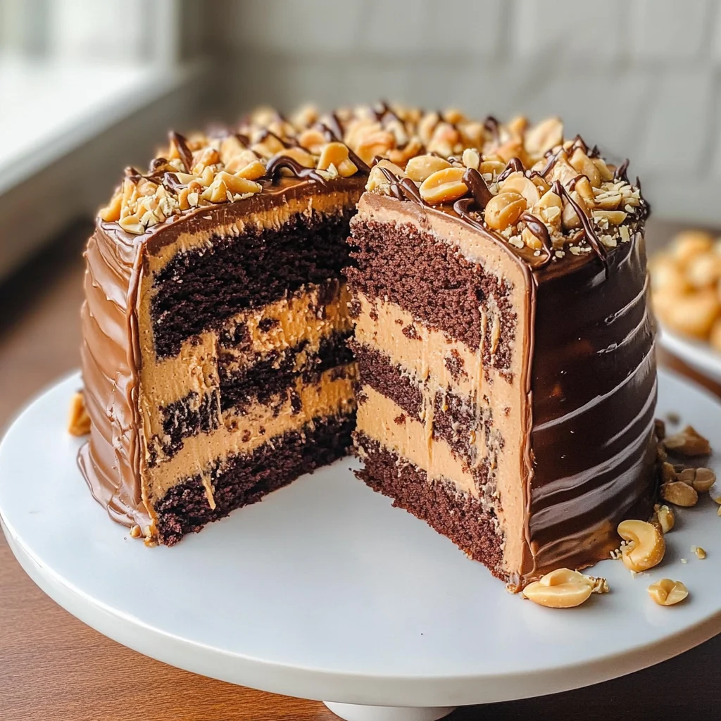 Chocolate Snickers Cake