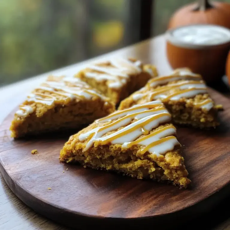 Fresh Milled Pumpkin Scones with Spiced Pumpkin Drizzle
