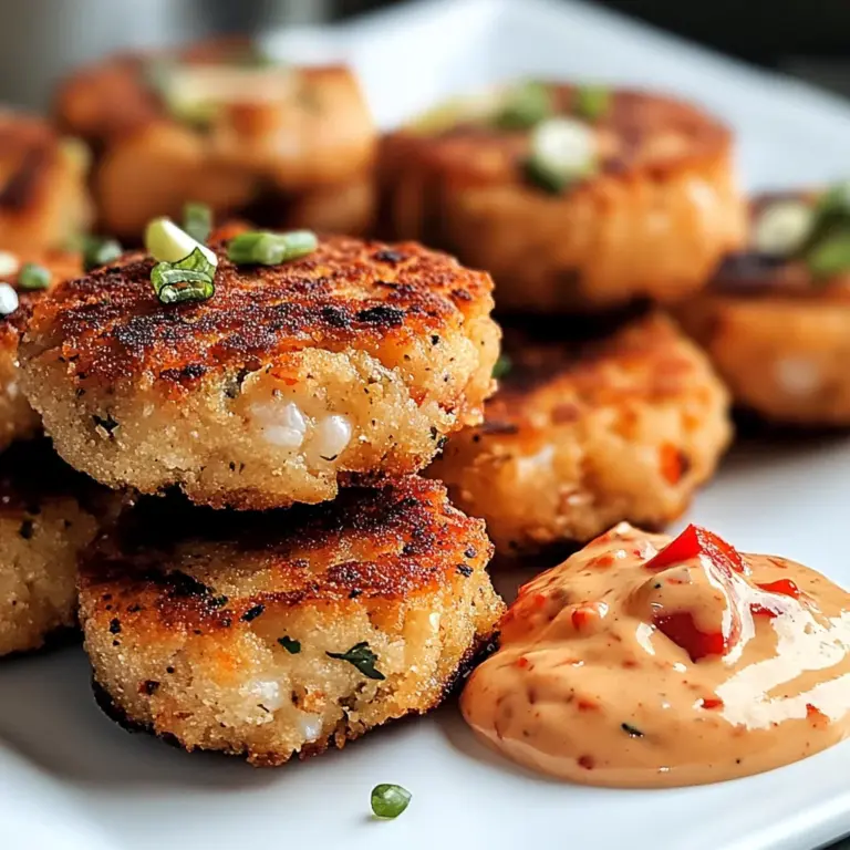 Mini Crawfish Cakes with Red Pepper Remoulade