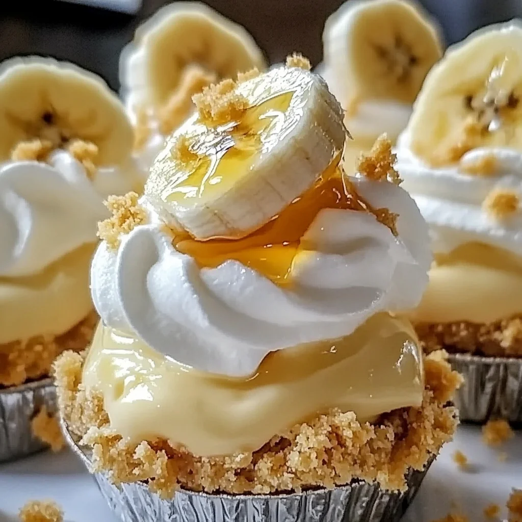 No-Bake Mini Banana Cream Pies - Easy & Delicious Recipe
