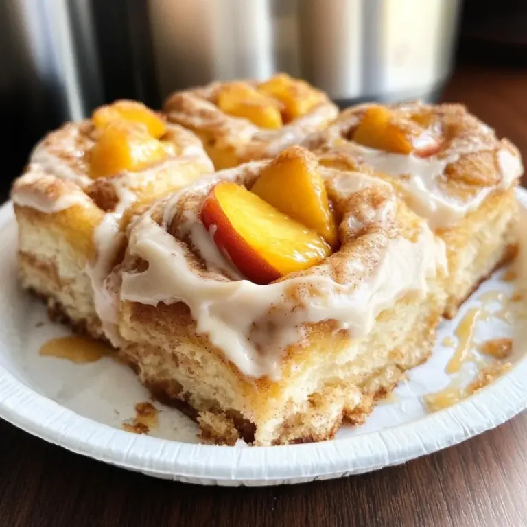Peach Cobbler Cinnamon Rolls