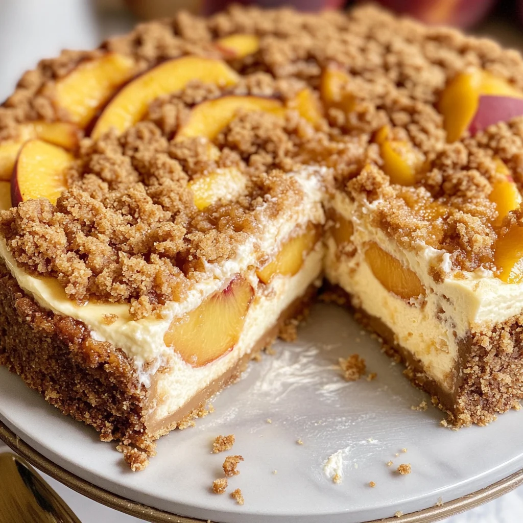 Peach Crumble Cheesecake