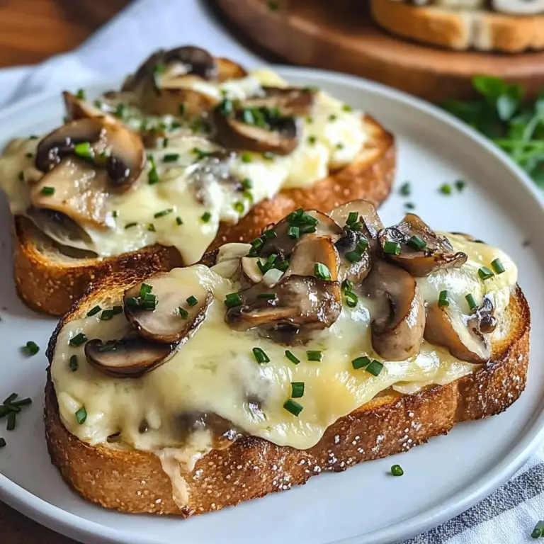 Toasts Cchicken hampignons Quatre Fromages