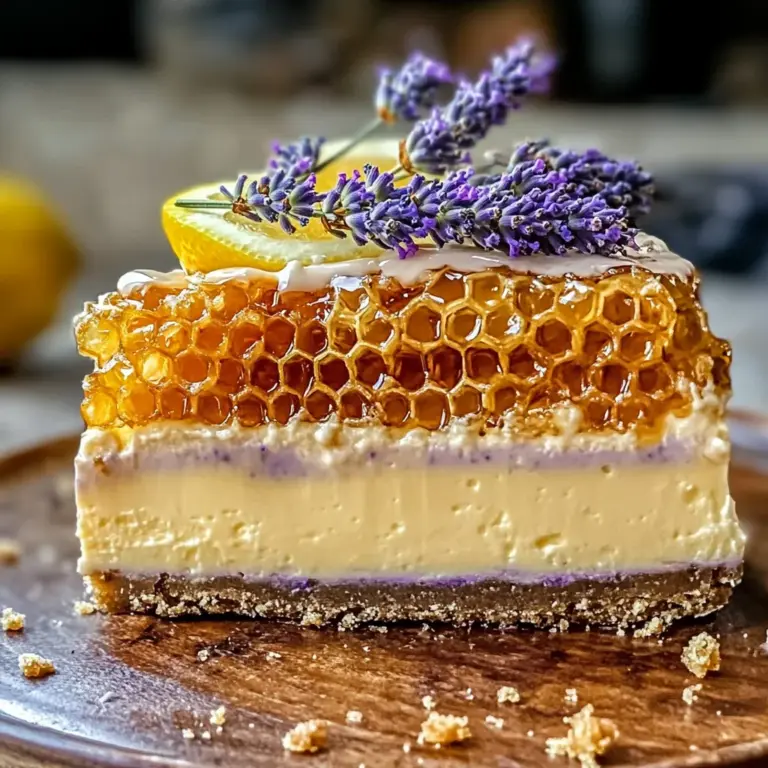Ultimate Lemon Lavender Cheesecake with Honeycomb Magic