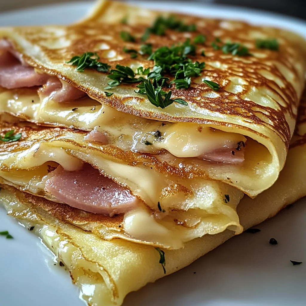 chicken ham Cheese French Crêpes