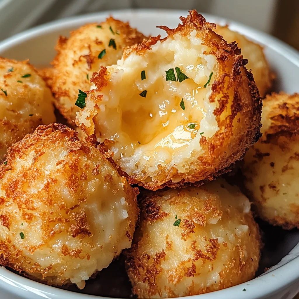 Air Fryer Cheesy Mashed Potato Balls