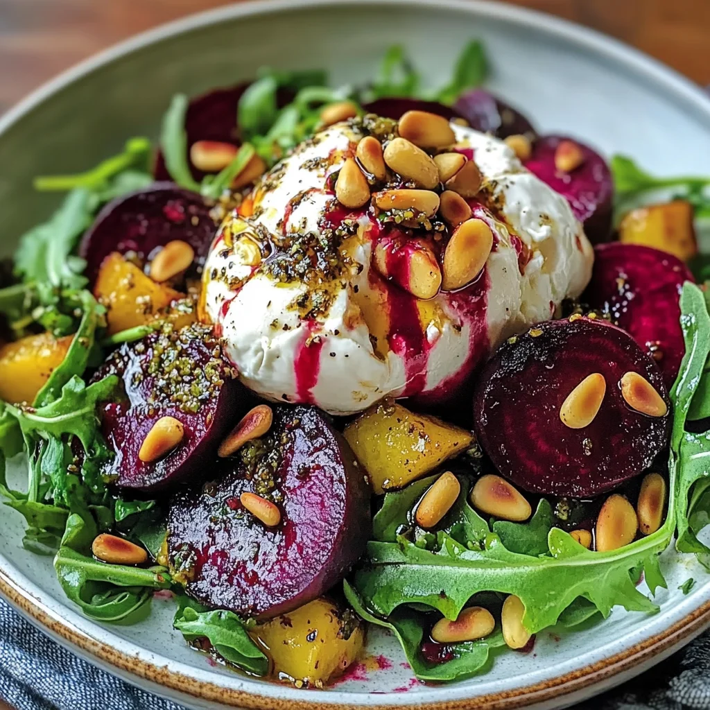 Beet and Burrata Salad with Pine Nuts: The Salad That Makes You Feel Fancy AF