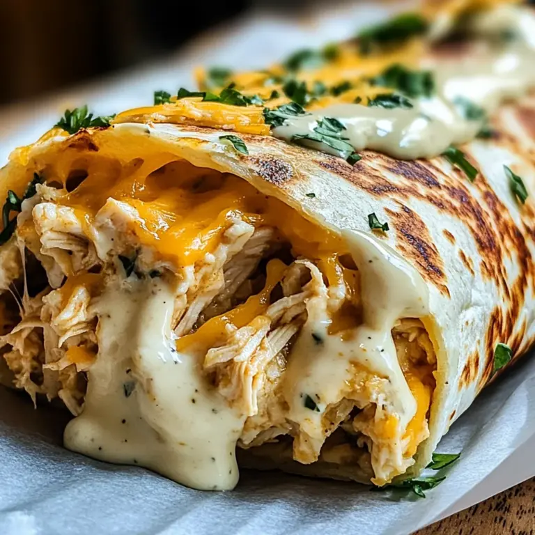 Cheesy Garlic Chicken Wraps