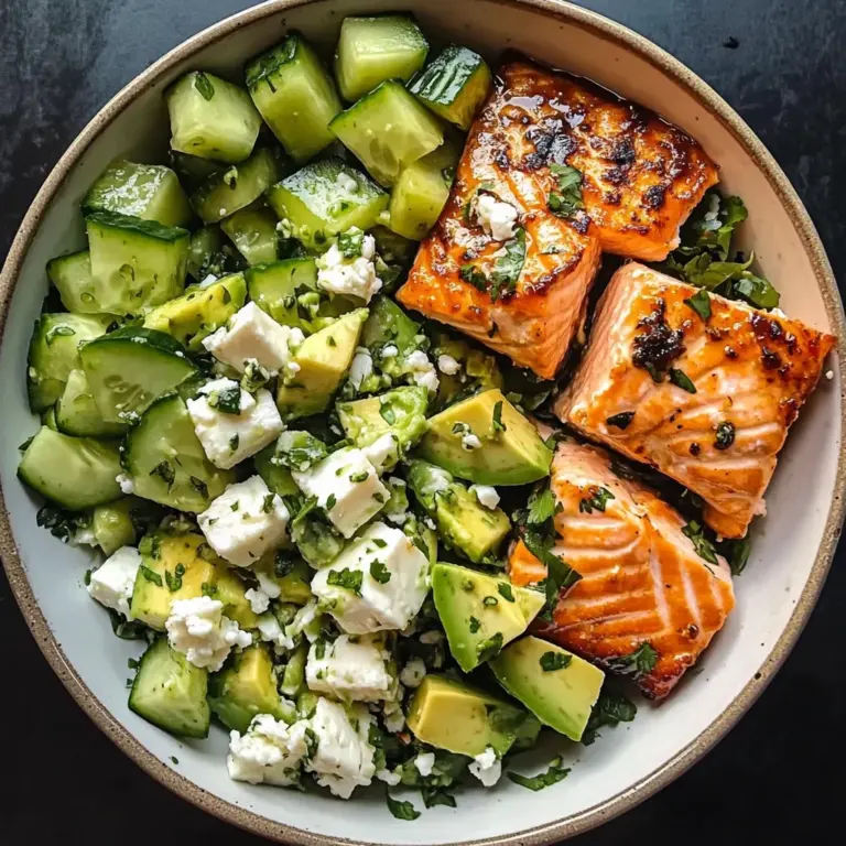 Chipotle Glazed Salmon Bowl with Avocado Feta Salad: Your Ultimate Flavor-Packed, Healthy Meal Solution