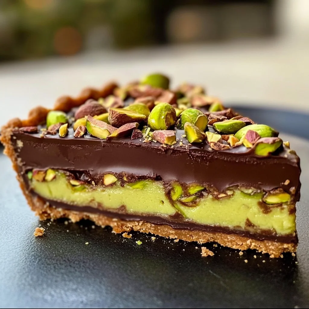 Chocolate Pistachio Ganache Tart Recipe