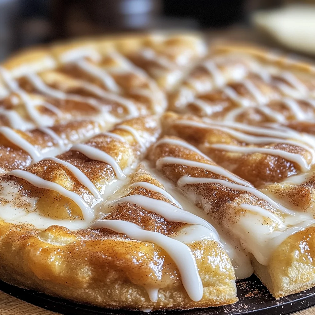Cinnamon-Sugar Pizza made with Crescent Rolls