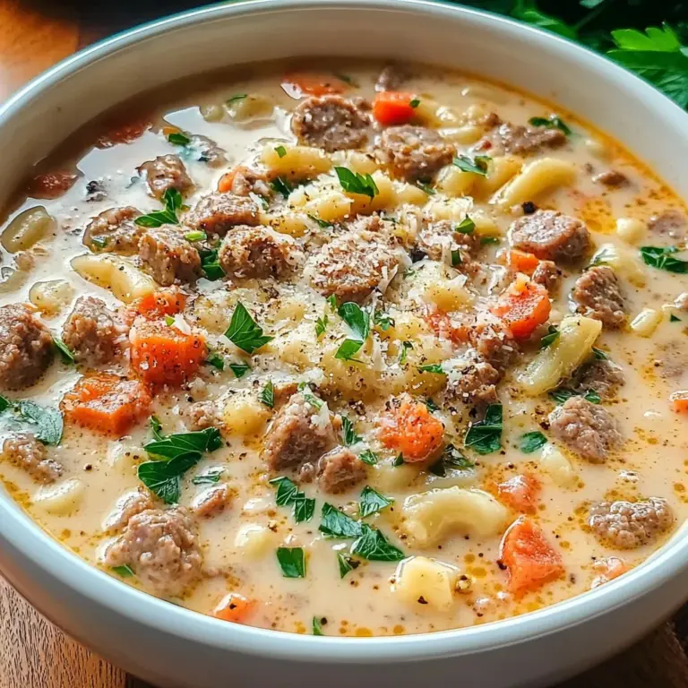 Creamy Parmesan Italian Beef Sausage Soup: An Amazing Ultimate Recipe