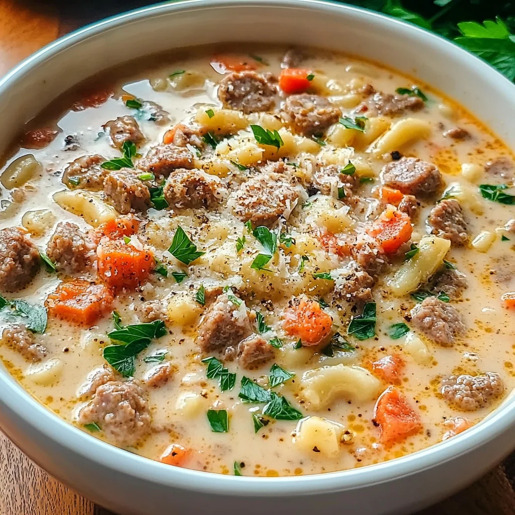 Creamy Parmesan Italian Beef Sausage Soup: An Amazing Ultimate Recipe