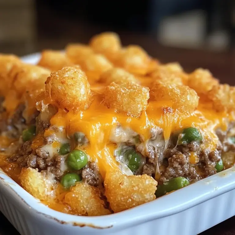 Easy Cheesy Tater Tot Casserole With Ground Beef