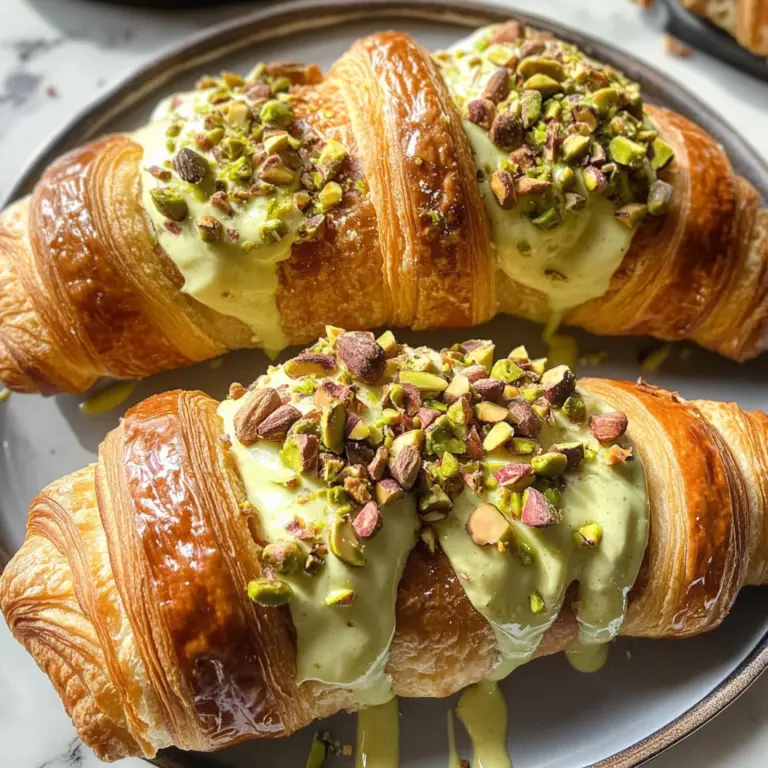 Easy Pistachio Croissants