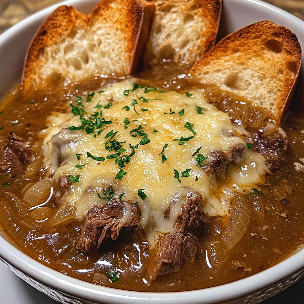 French Onion Beef Short Rib Soup