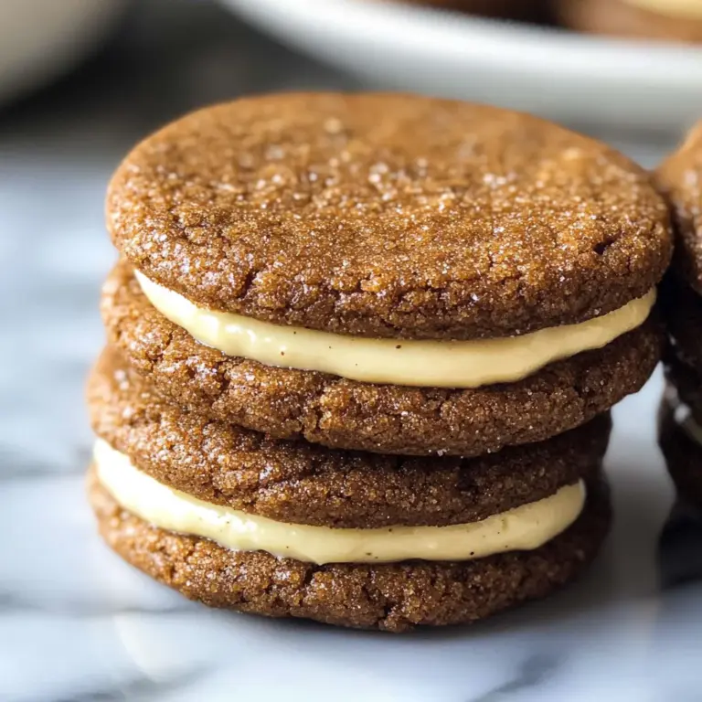 Ginger Molasses Sandwich Cookies with Eggnog Frostings