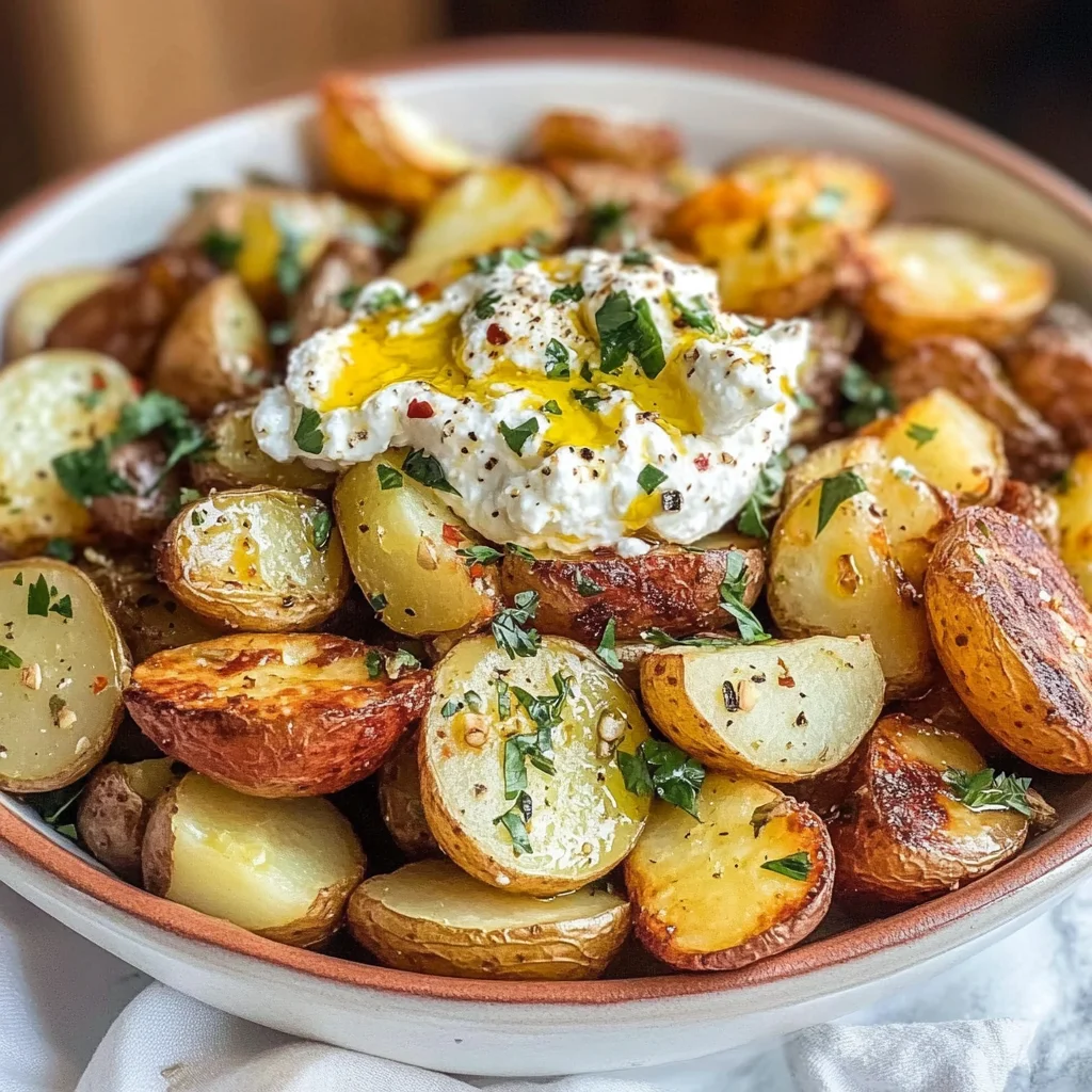 Greek Roasted Potatoes with Whipped Feta
