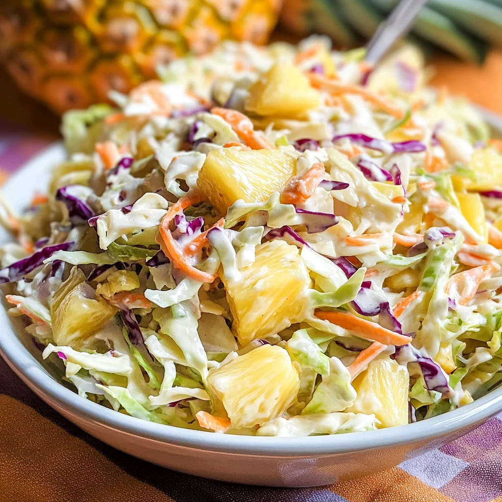 Hawaiian Pineapple Coleslaw