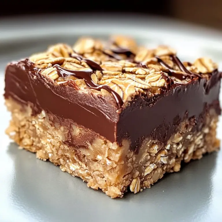No Bake Chocolate Oatmeal Bars