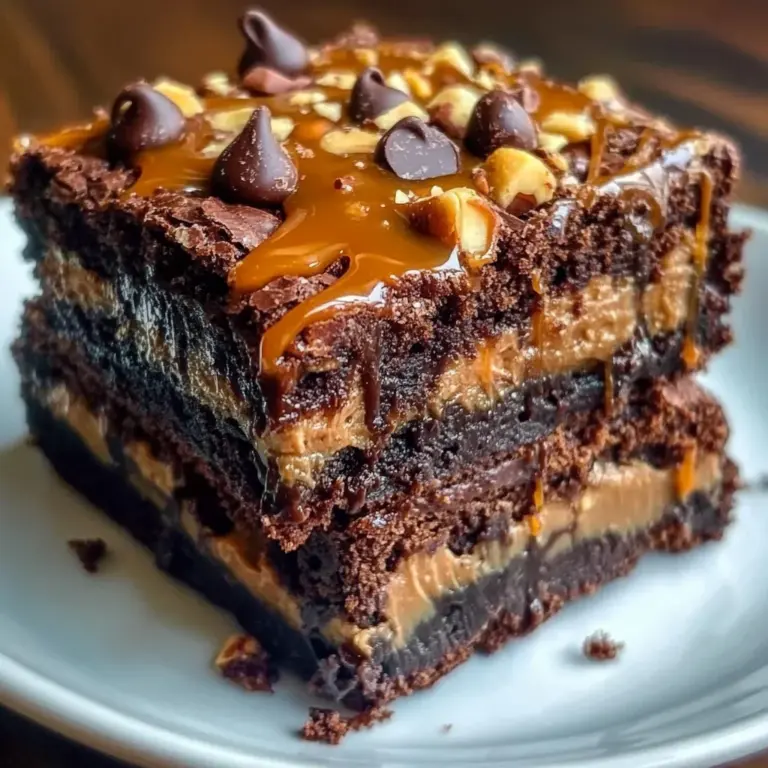 Outrageous Snickers Brownies