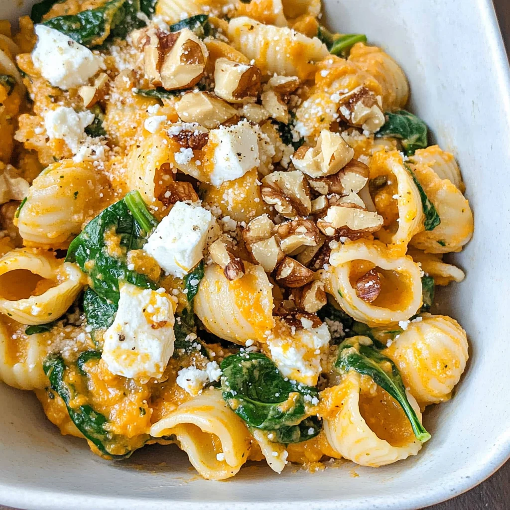 Pumpkin Feta Pasta