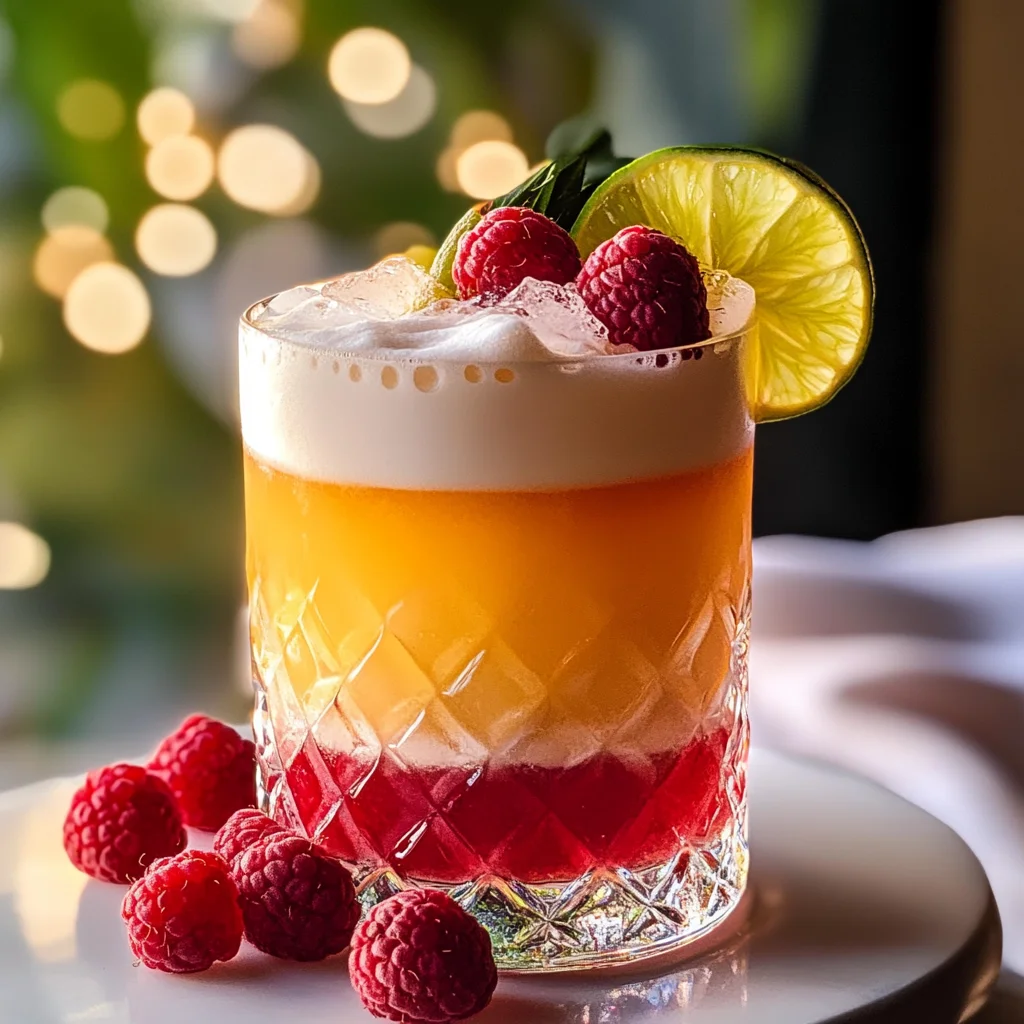 Raspberry Passionfruit Tequila Sour
