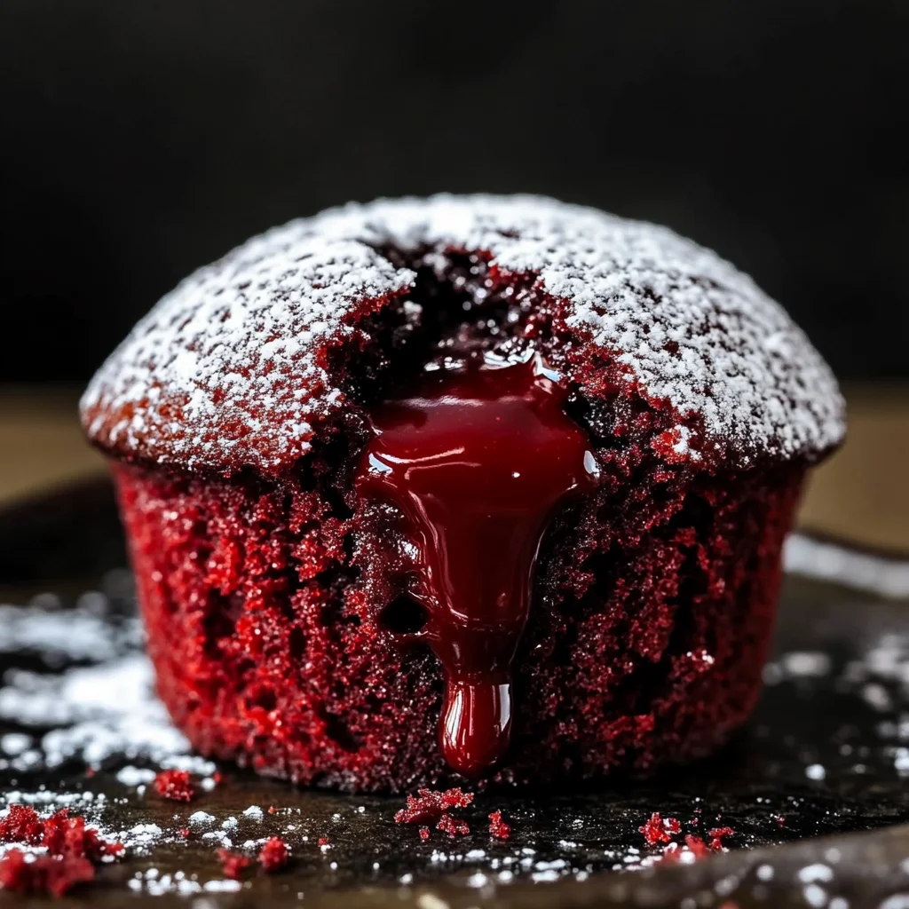 Red Velvet Molten Lava Cupcakes Recipe