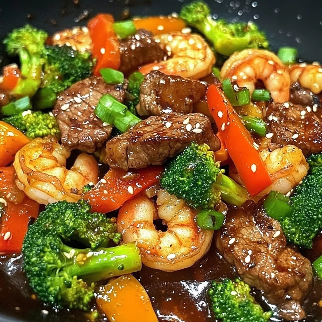 STEAK AND SHRIMP STIR FRY
