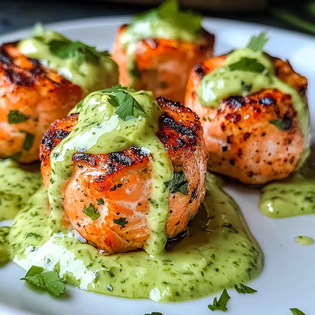 Salmon Balls with Creamy Avocado Sauce: Healthy Dinner Ideas