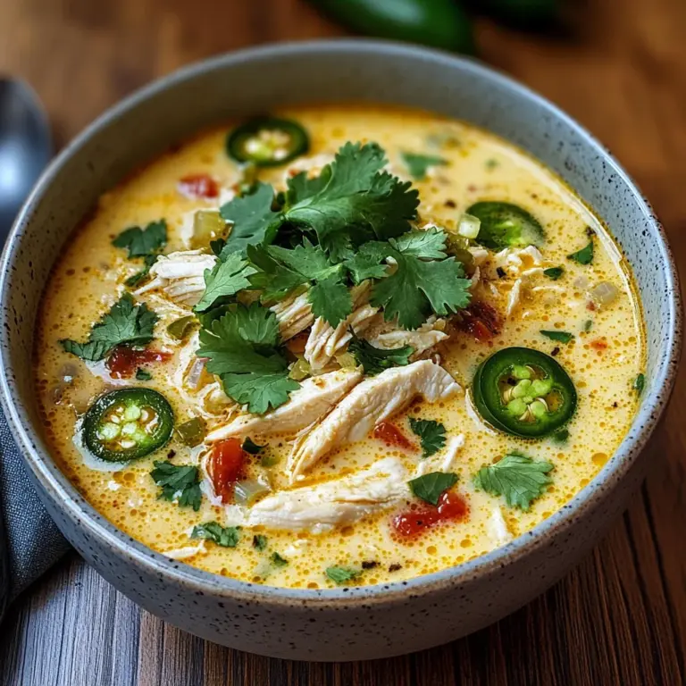 Spicy Jalape&ntilde;o Popper Chicken Soup
