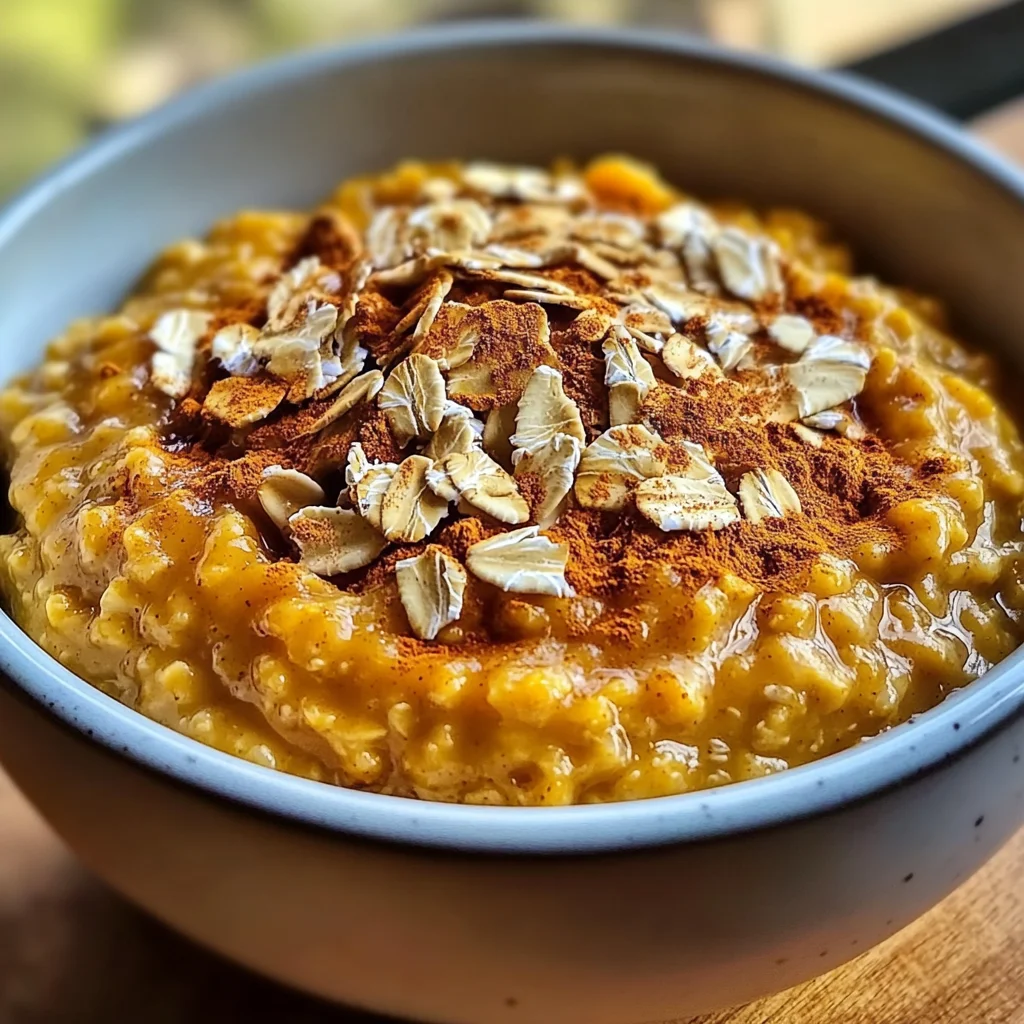 Warm Spiced Pumpkin Oatmeal