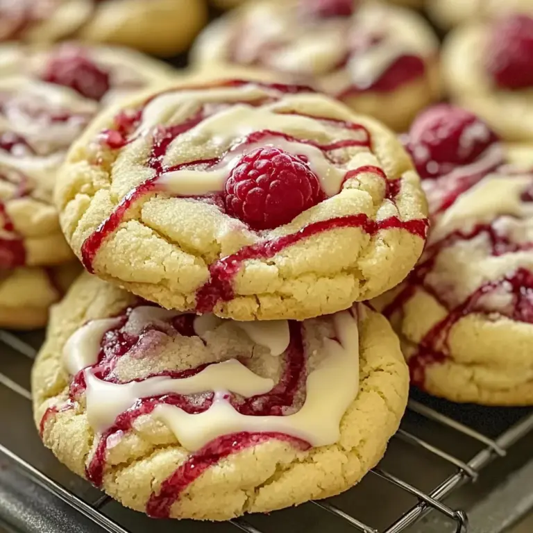 White Chocolate Lemon Raspberry Cookies - Delicious Recipe