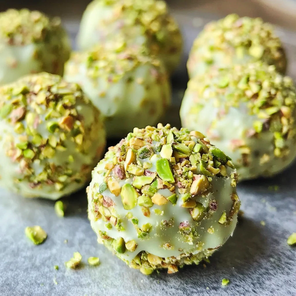 White Chocolate Pistachio Truffles