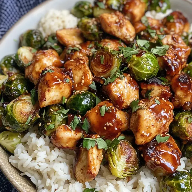 Air Fryer Sweet Chili Chicken and Brussels Sprouts